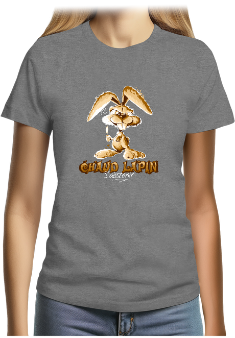 T-Shirt Femme Chaud lapin s'abstenir
