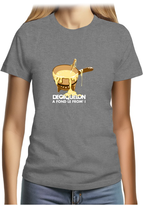 T-Shirt Femme Decaquelon à fond le fromage