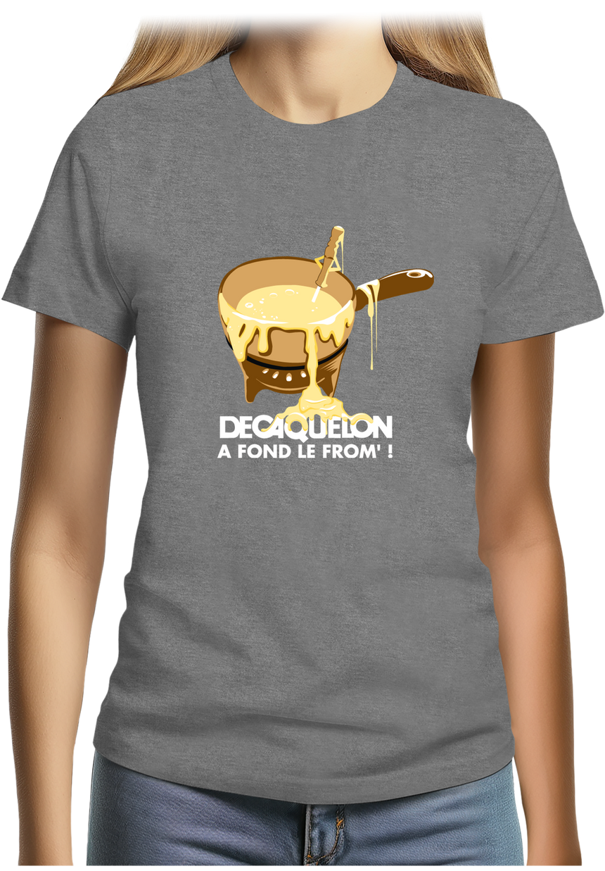 T-Shirt Femme Decaquelon à fond le fromage