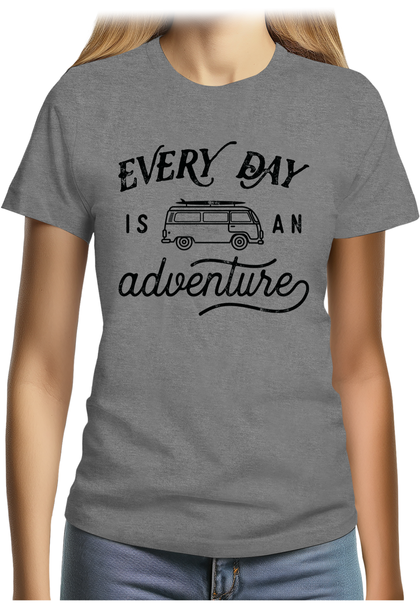 T-Shirt Femme Every day in a van is an adventure