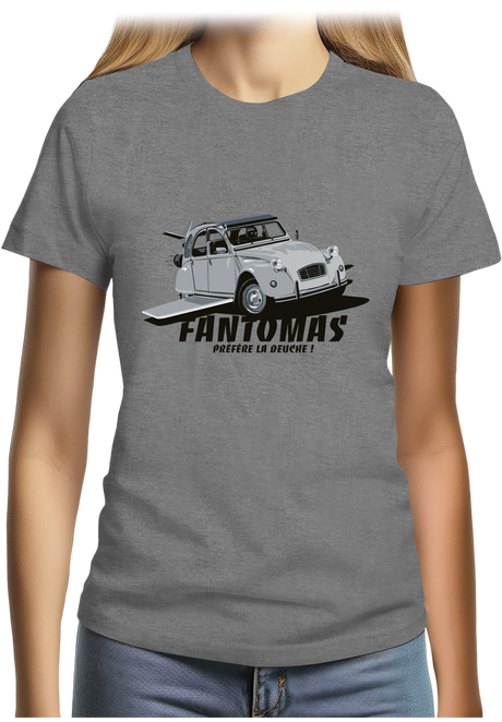 T-Shirt Femme Voiture 2CV de Fantomas