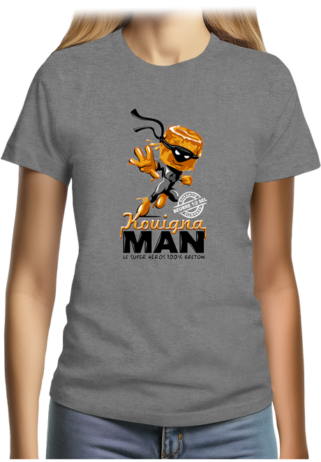 T-Shirt Femme Kouignaman super héros breton
