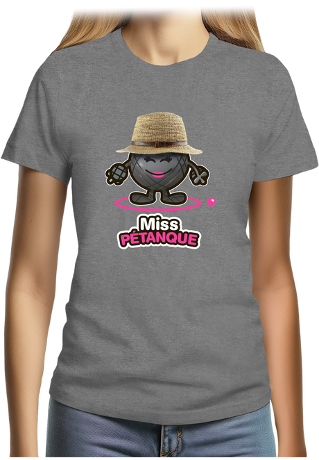 T-Shirt Femme Miss pétanque