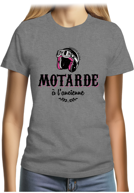 T-Shirt Femme Motarde à l'ancienne