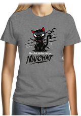 T-Shirt Femme Mon chat déchire tout c'est un ninja