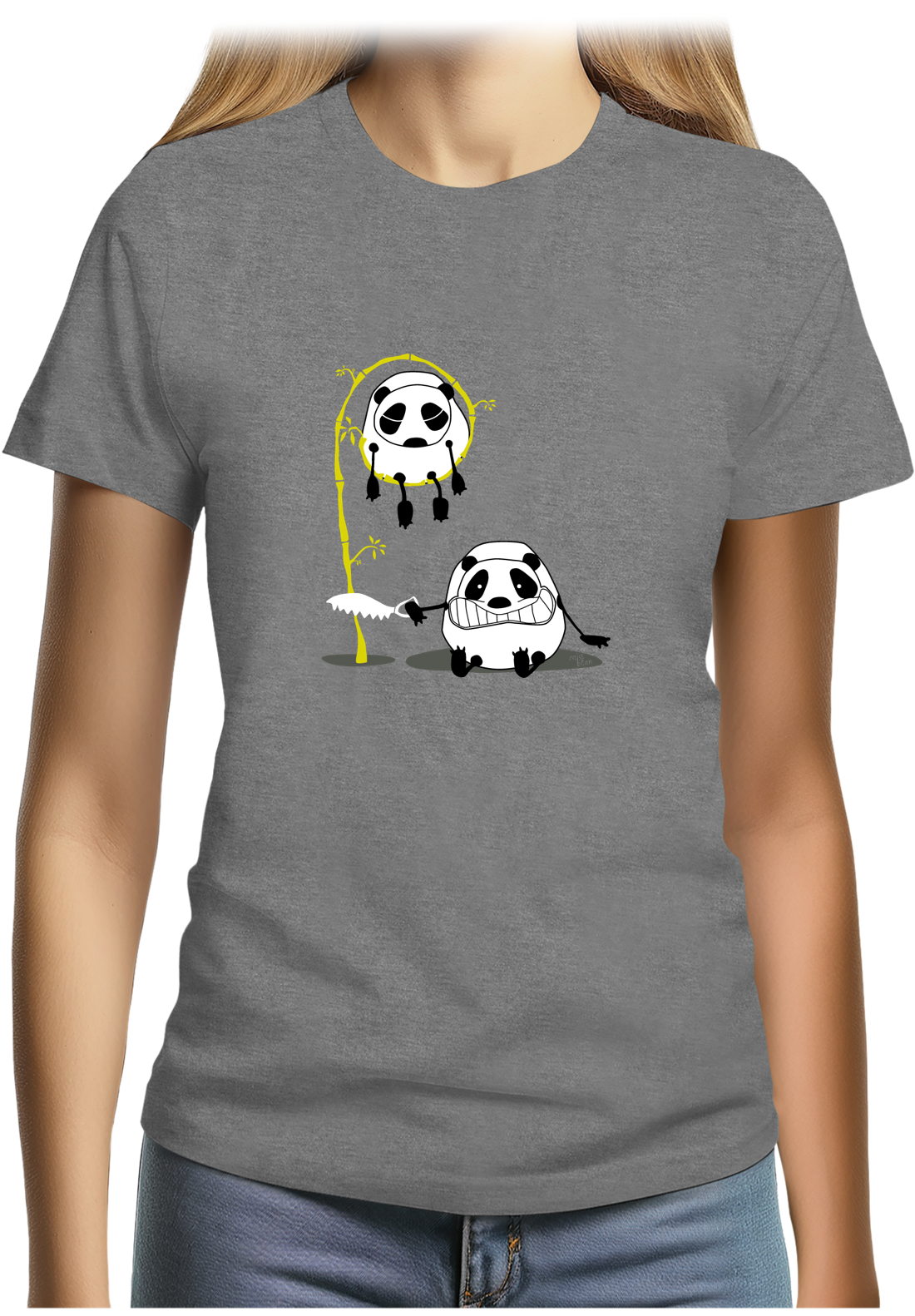 T-Shirt Femme Panda et bambou