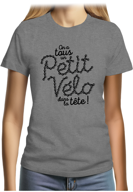 T-Shirt Femme Petit vélo dans la tête