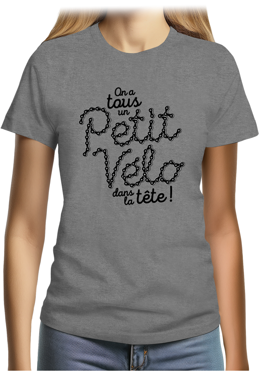 T-Shirt Femme Petit vélo dans la tête
