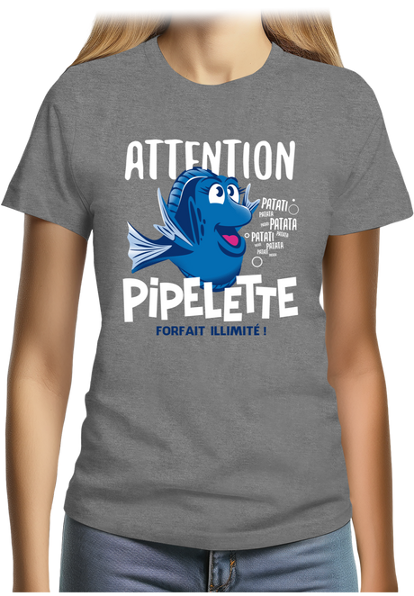 T-Shirt Femme Attention Dory poisson pipelette