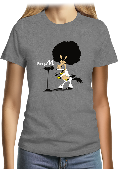 T-Shirt Femme Chanteur Poney M