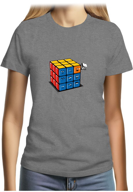 T-Shirt Femme Ruby cube avec drapeau