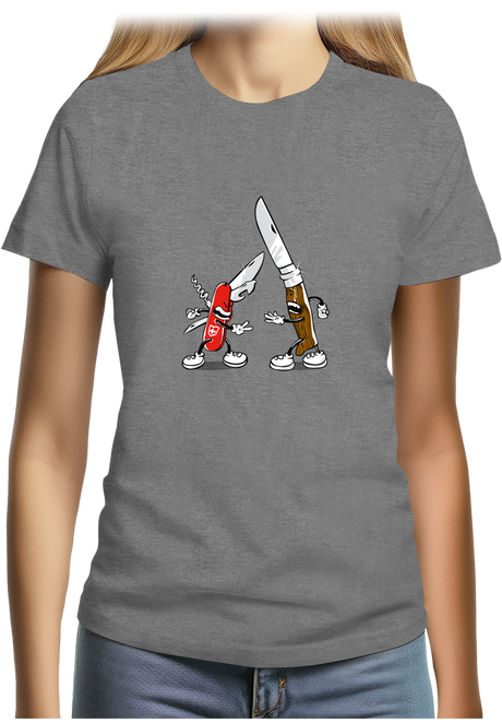 T-Shirt Femme Shifumi couteaux Suisse contre Savoie