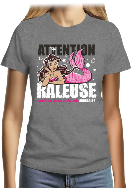 T-Shirt Femme Attention sirène râleuse