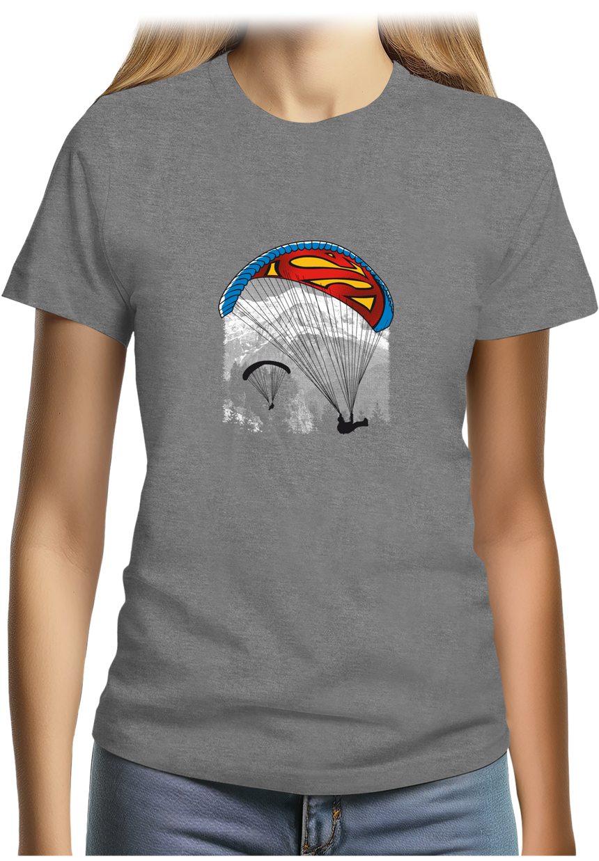 T-Shirt Femme Le Parapente Façon Superman