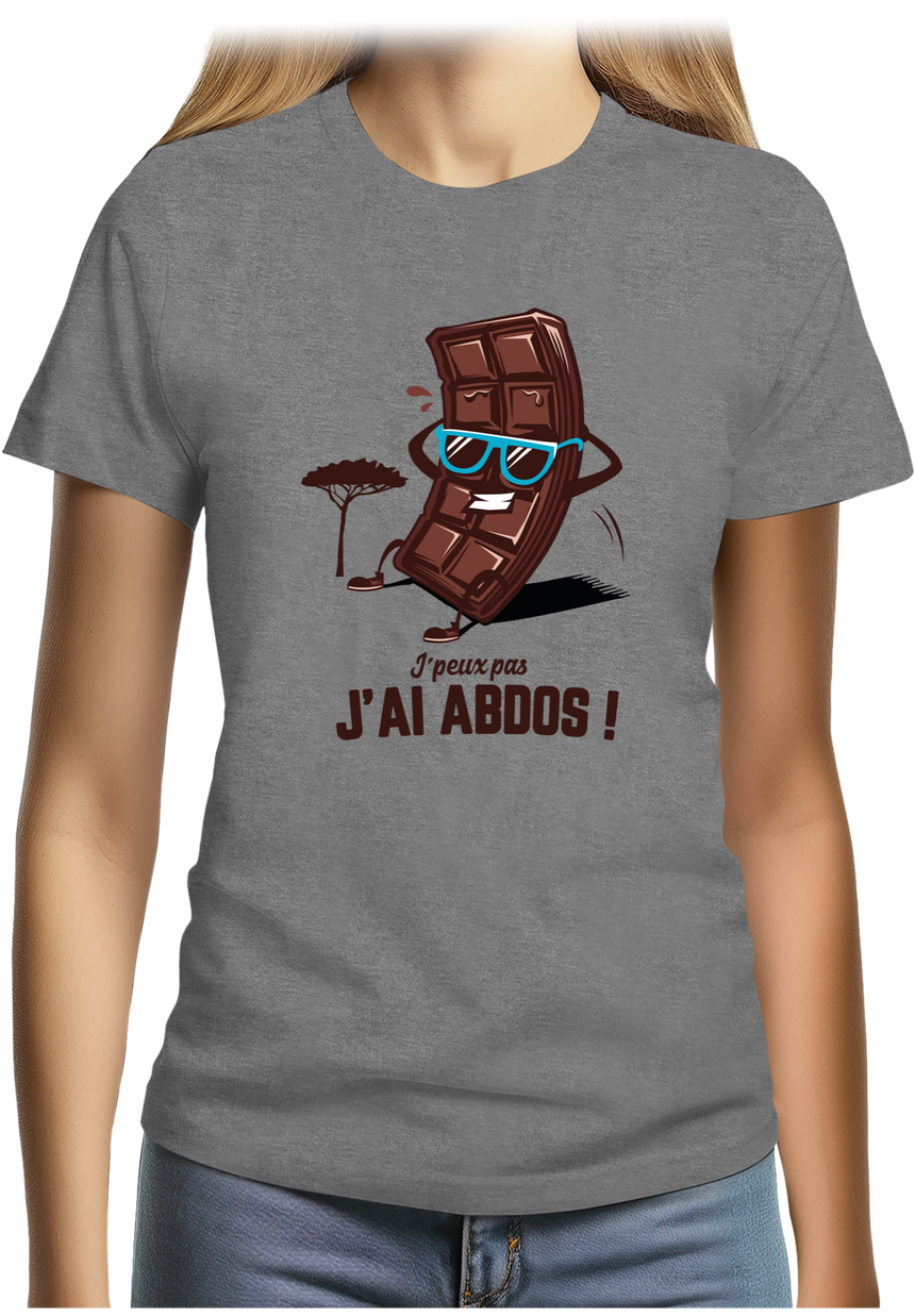 T-Shirt Femme J'peux pas j'ai abdos