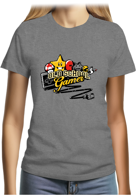 T-Shirt Femme Old School Gamer Vintage