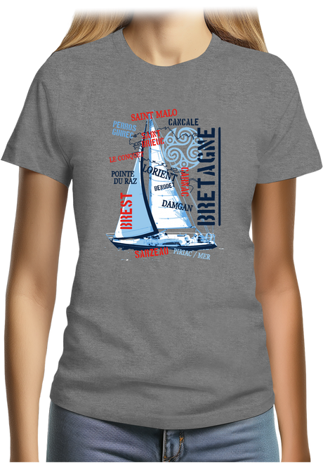 T-Shirt Femme Voilier bretagne