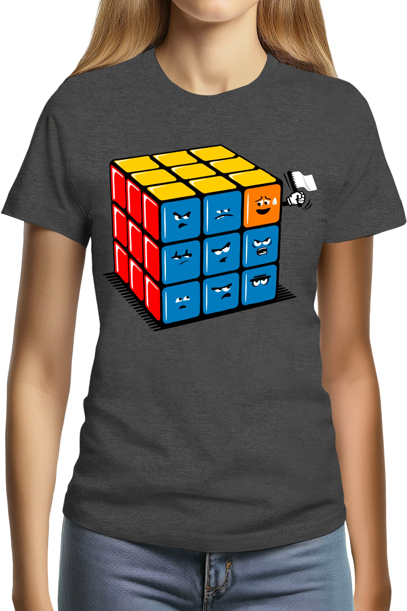 T-Shirt Femme Ruby Cube Avec Drapeau