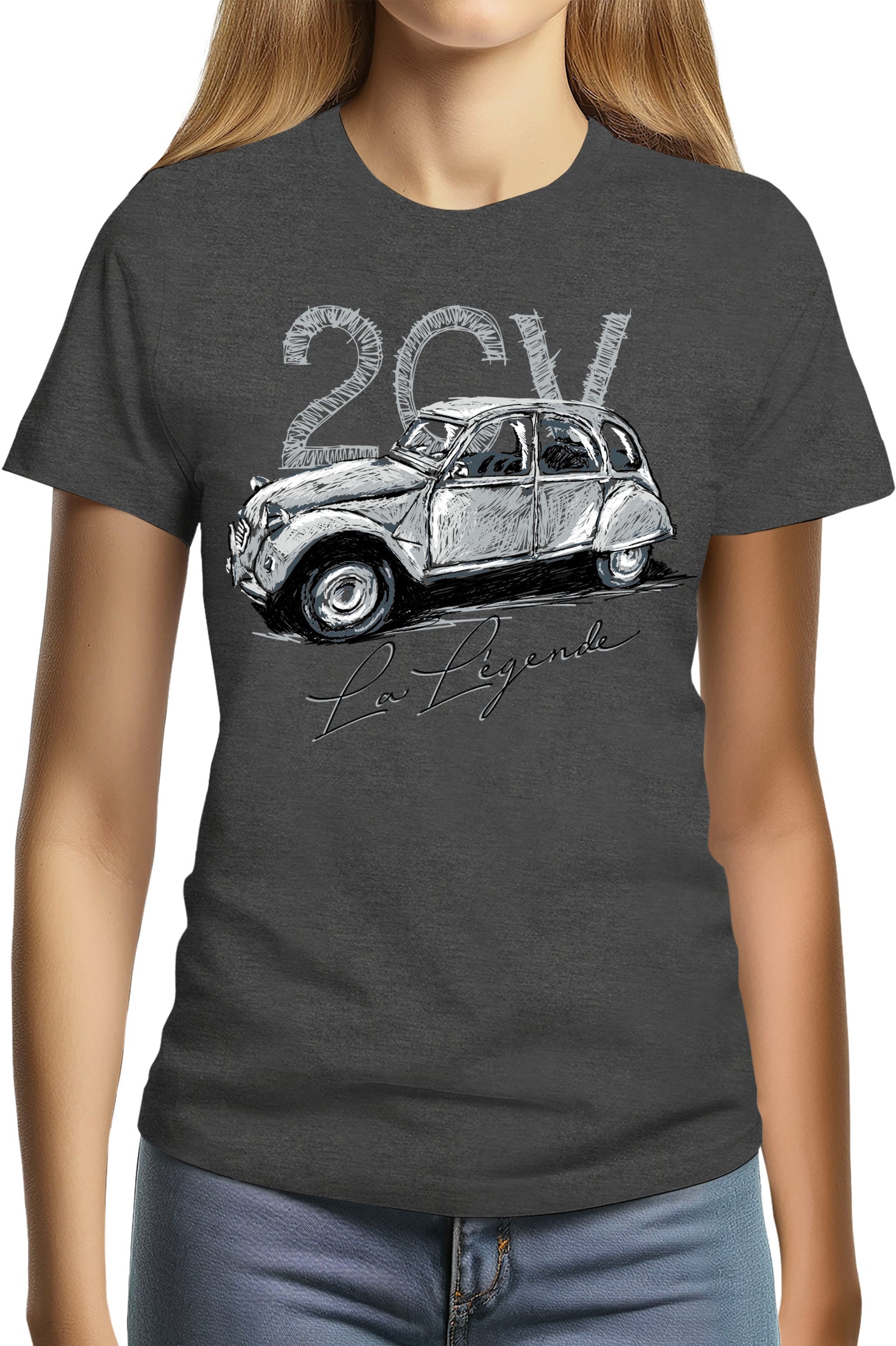 Tee-Shirt Femme La deuch en crayonné