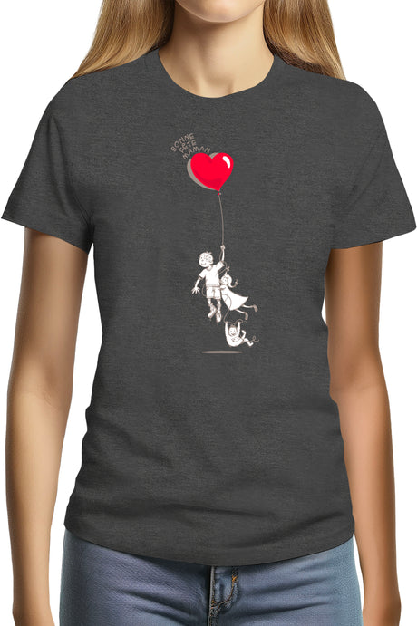 Tee-Shirt Femme Bonne fête papa Ou mamam artistique