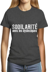 Tee-Shirt Femme Sodilarite avec les dyslexiques