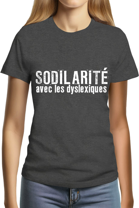 Tee-Shirt Femme Sodilarite avec les dyslexiques