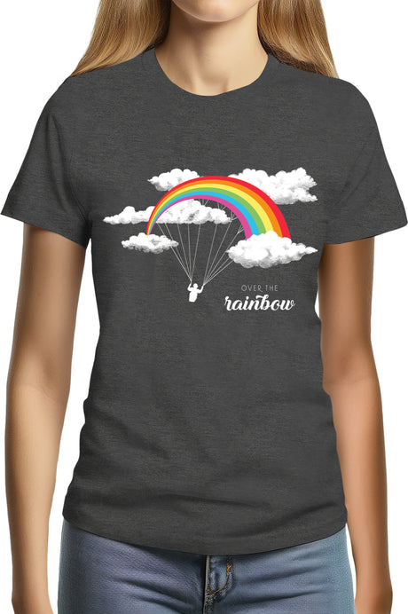Tee-Shirt Femme Parapente arc en ciel