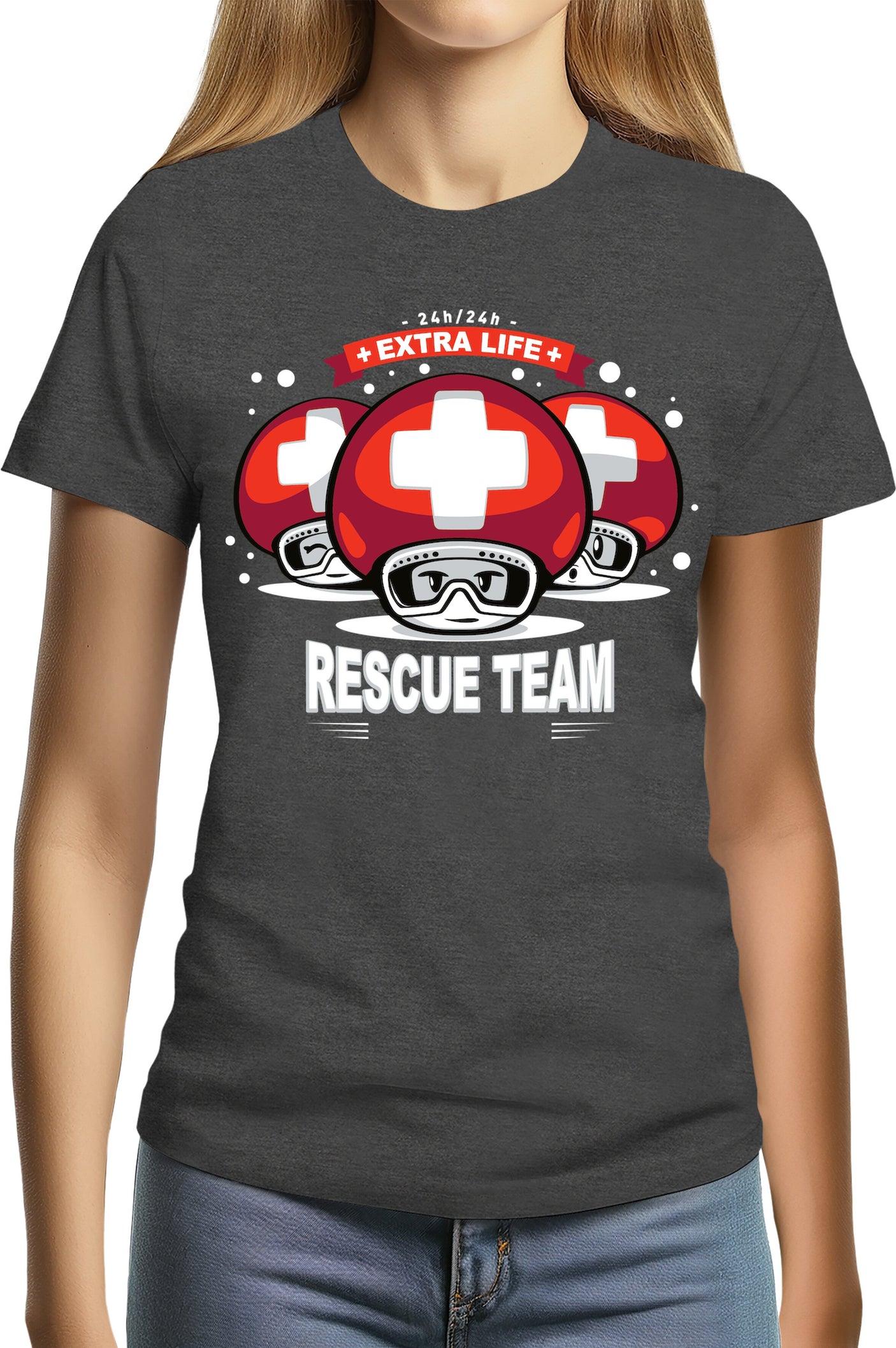 T-Shirt Femme Power up extra life