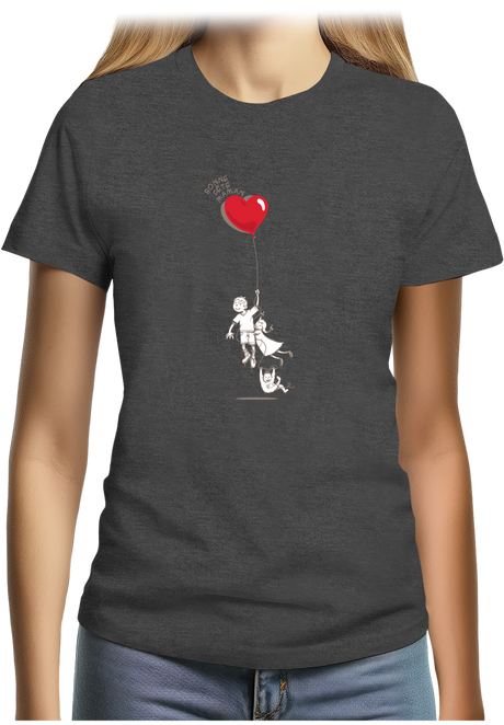 T-Shirt Femme Bonne fête maman ballon en coeur