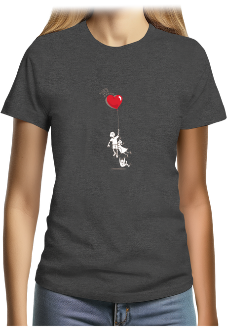 T-Shirt Femme Bonne fête maman ballon en coeur