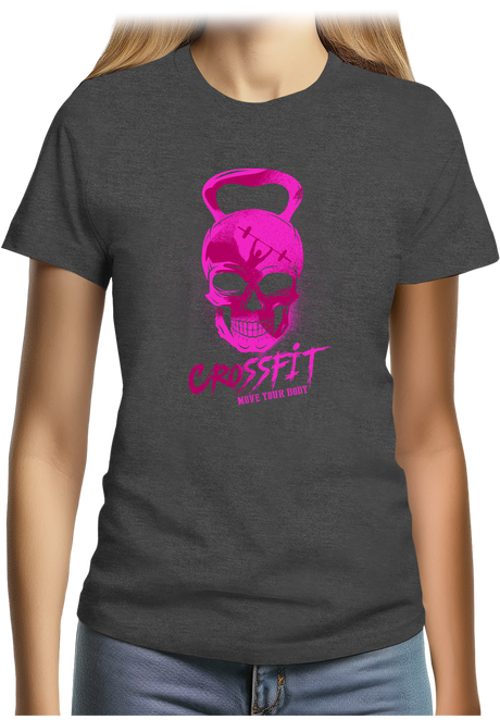 T-Shirt Femme Crossfit poids fluo