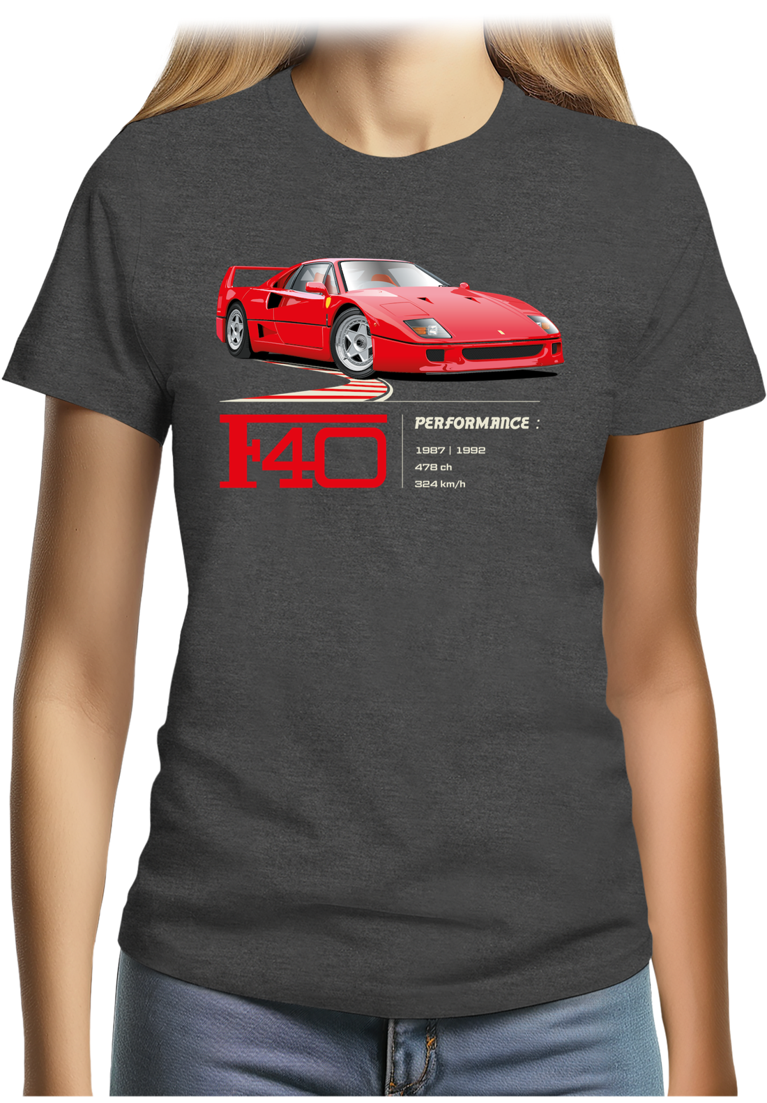 T-Shirt Femme F40 le V8 iconique