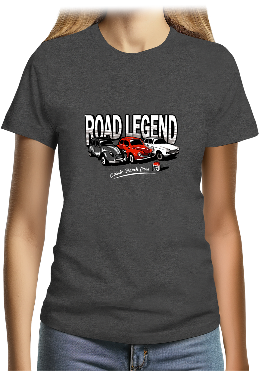 T-Shirt Femme Voiture Road Legend