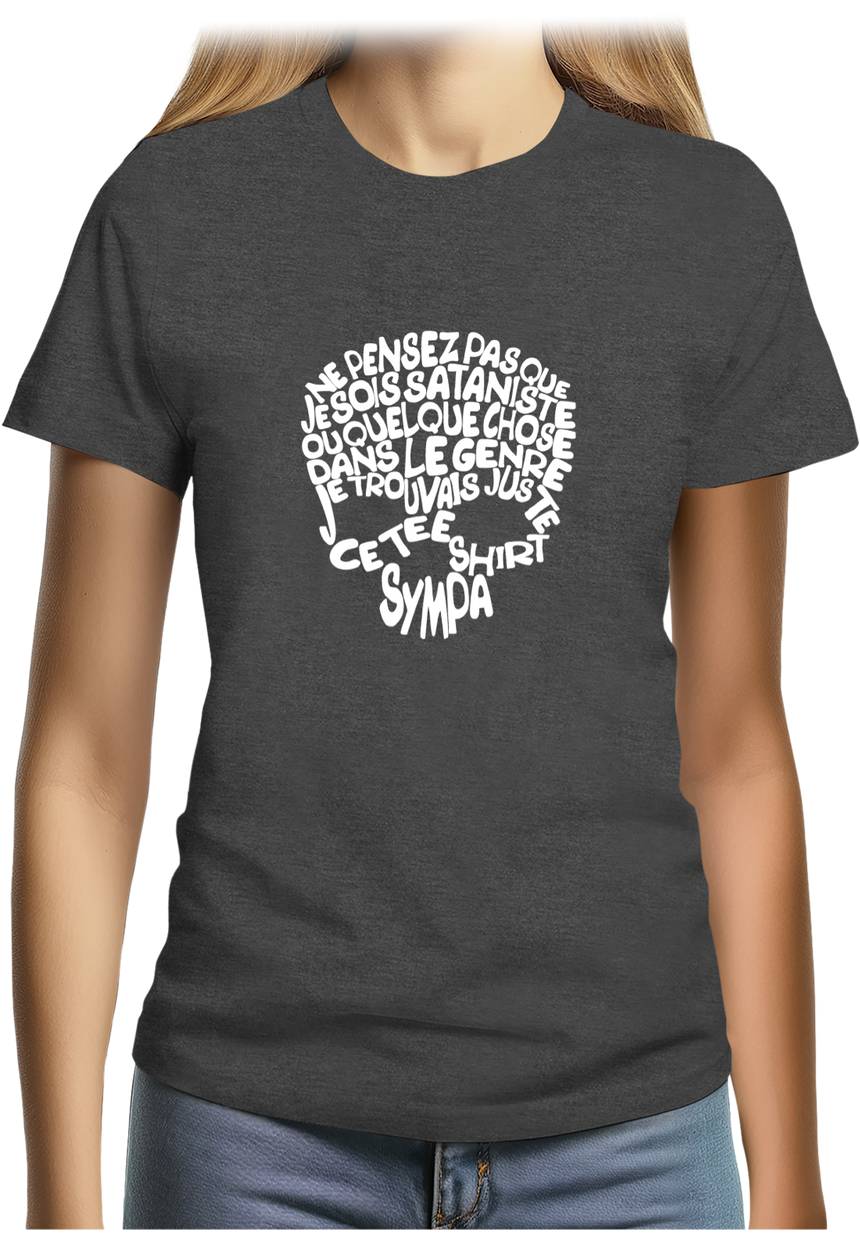 T-Shirt Femme Subliminable tête de mort