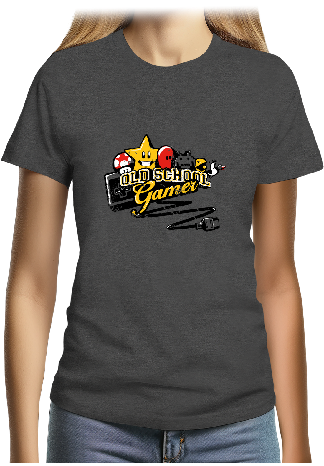 T-Shirt Femme Old School Gamer Vintage