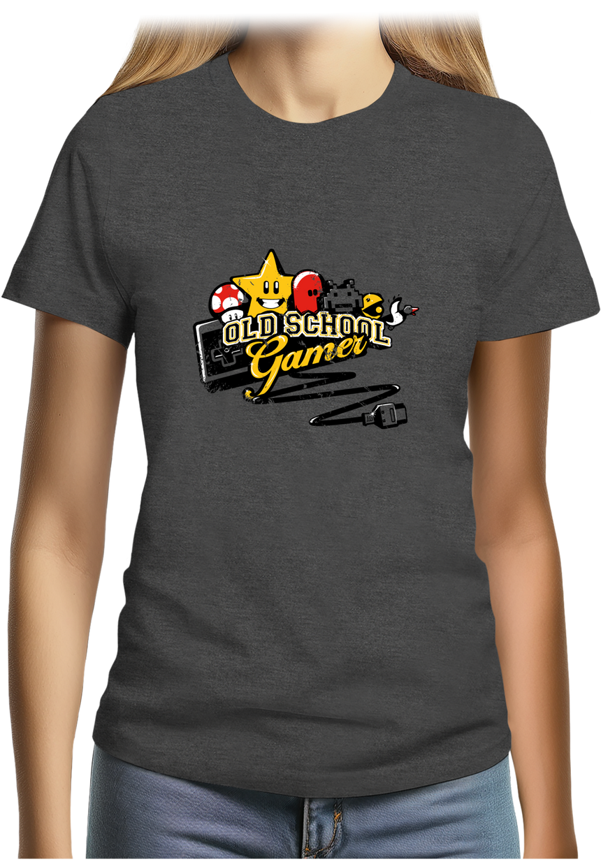 T-Shirt Femme Old School Gamer Vintage