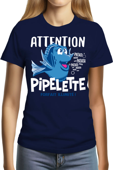 Tee-Shirt Femme Attention Dory poisson pipelette