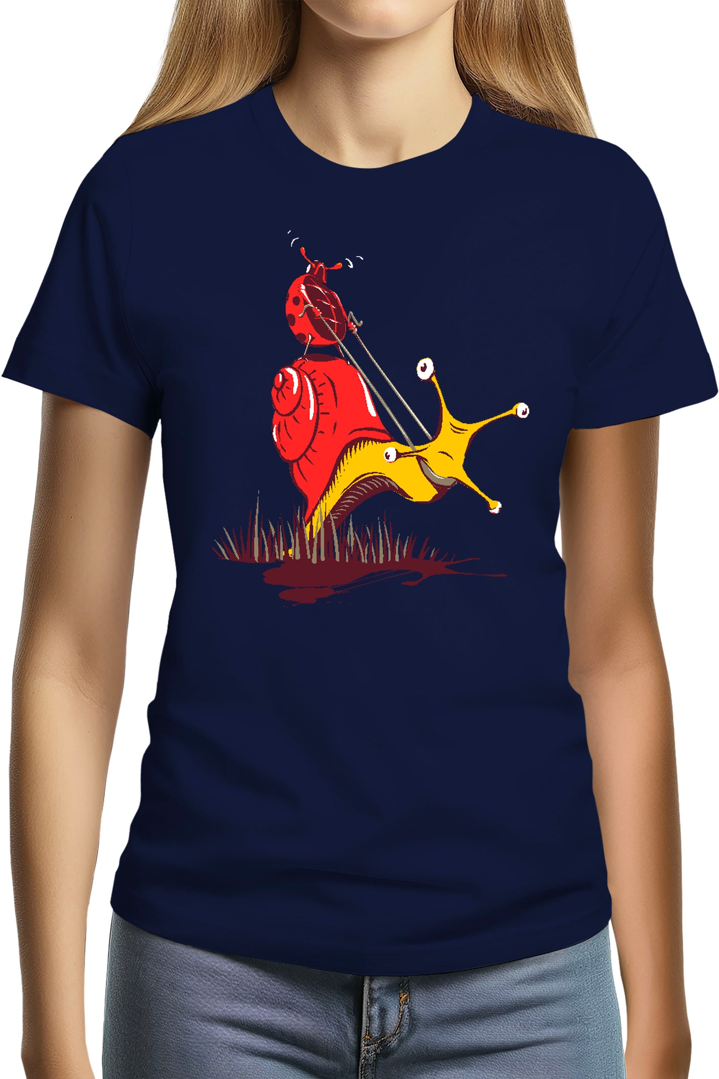 Tee-Shirt Femme Escargot Et Coccinelle