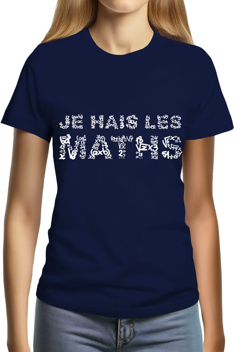 T-Shirt Femme Je Hais Les Maths