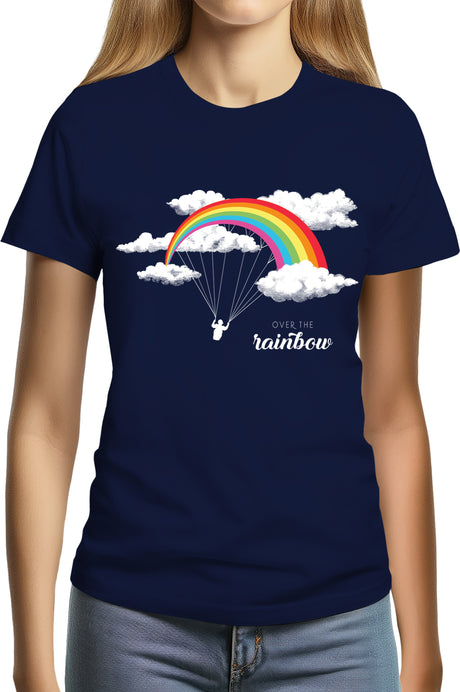 Tee-Shirt Femme Parapente arc en ciel