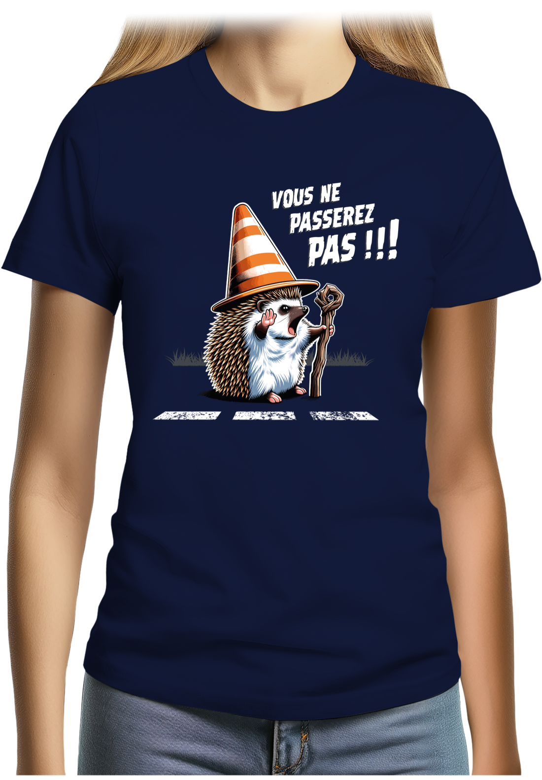 T-Shirt Femme Hérisson Gandalf, vous ne passerez pas sur la route !