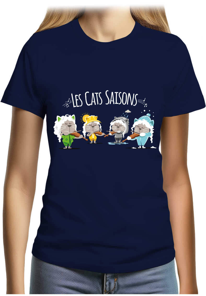 T-Shirt Femme Les Cats Saisons