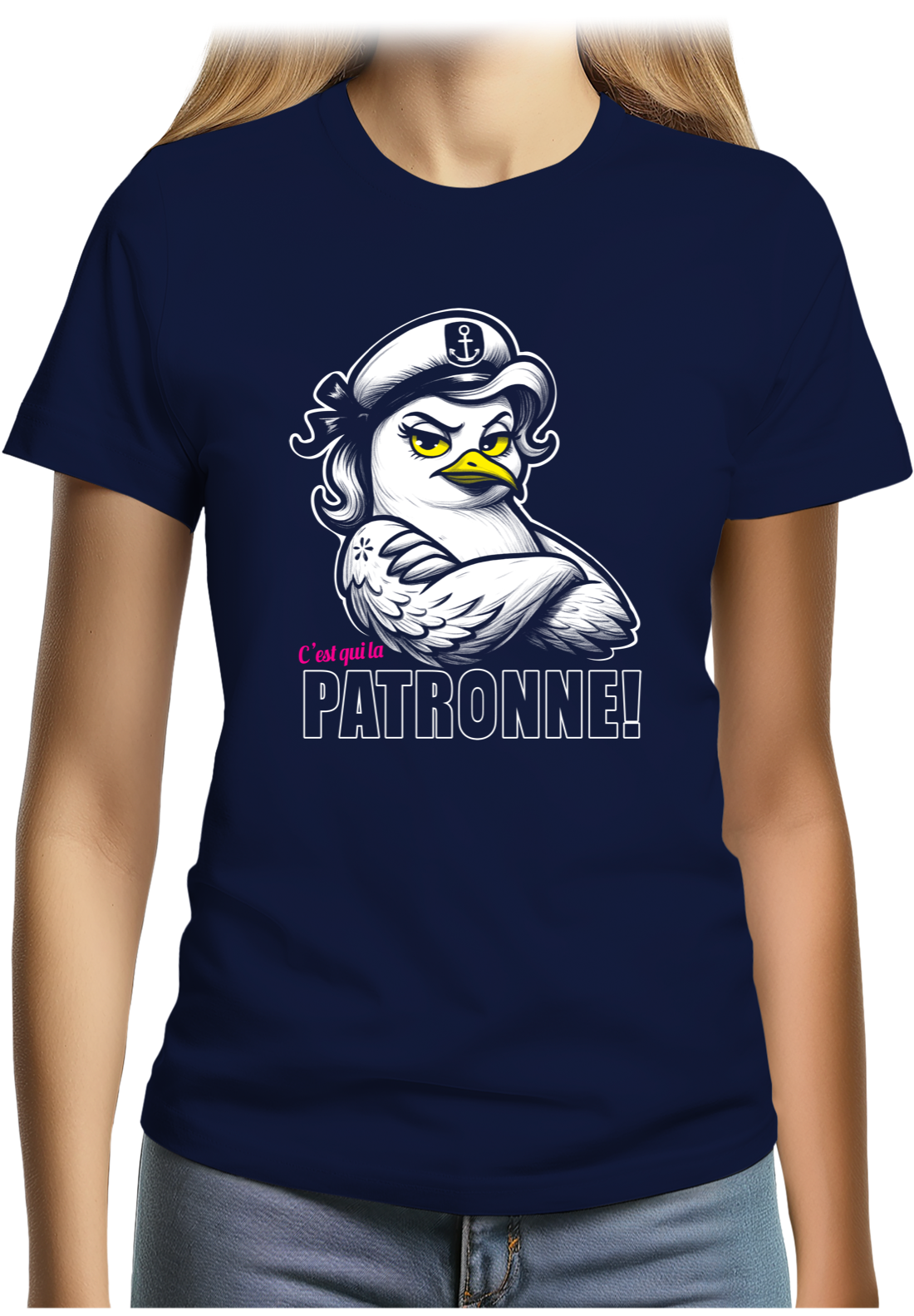 T-Shirt Femme Mouette c'est qui la patronne ?