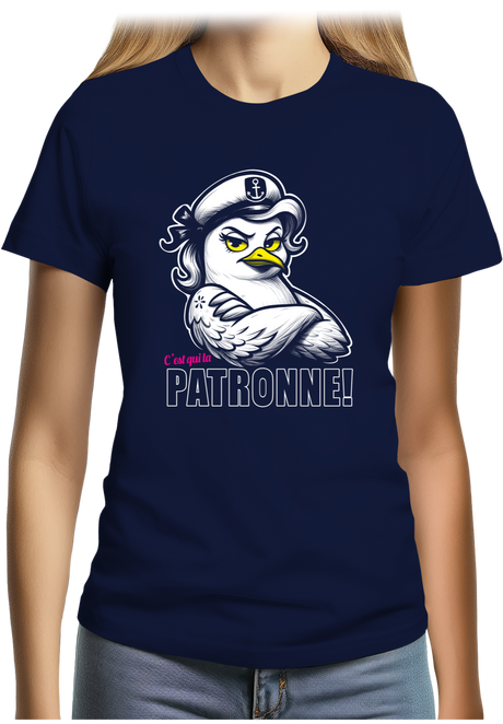 T-Shirt Femme Mouette c'est qui la patronne ?