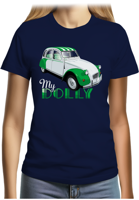 T-Shirt Femme Voiture 2CV série spéciale bicolore