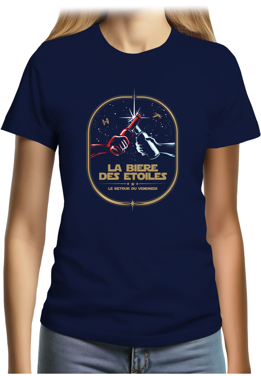 T-Shirt Femme La bière des étoiles le retour du vendredi