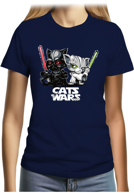 T-Shirt Femme Cats Wars, le coté obscur des chats