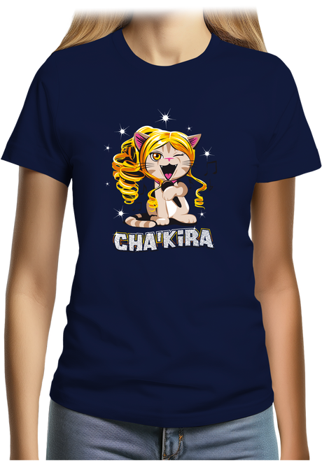 T-Shirt Femme Cha'kira, Chat chanteuse