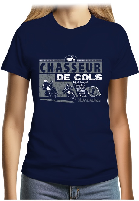 T-Shirt Femme Chasseurs de cols adrenaline moto