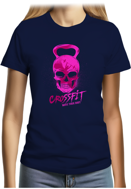 T-Shirt Femme Crossfit poids fluo